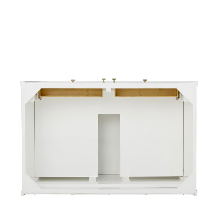 Chicago 36" Single Vanity, Glossy White, w/ 3 CM Parisien Bleu Silestone® Top
