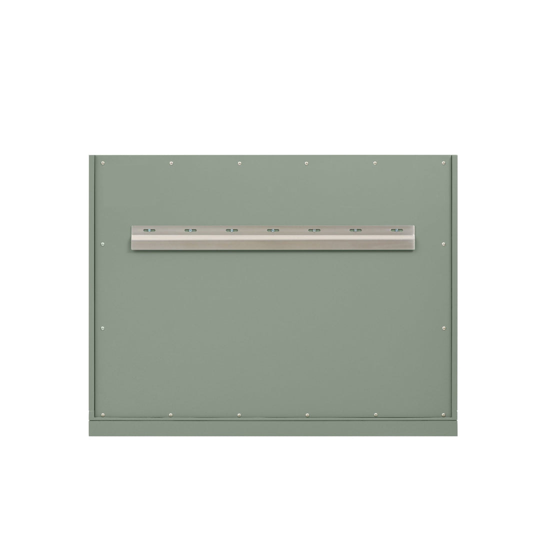 Chicago 36" Single Vanity, Smokey Celadon, w/ 3 CM White Zeus Silestone® Top