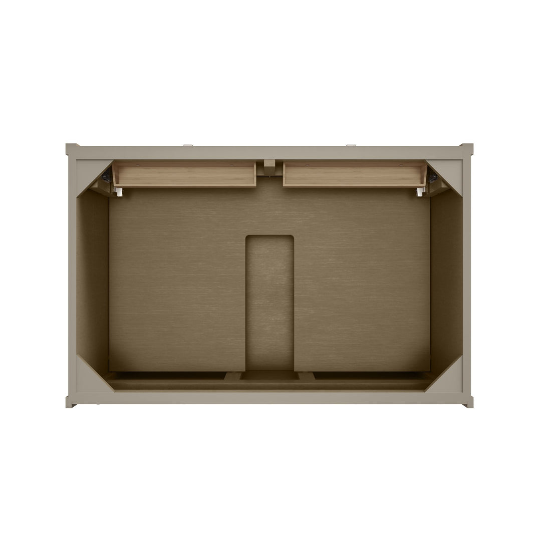 Chicago 36" Single Vanity, Walnut Whisper, w/ 3 CM Carrara Marble Top