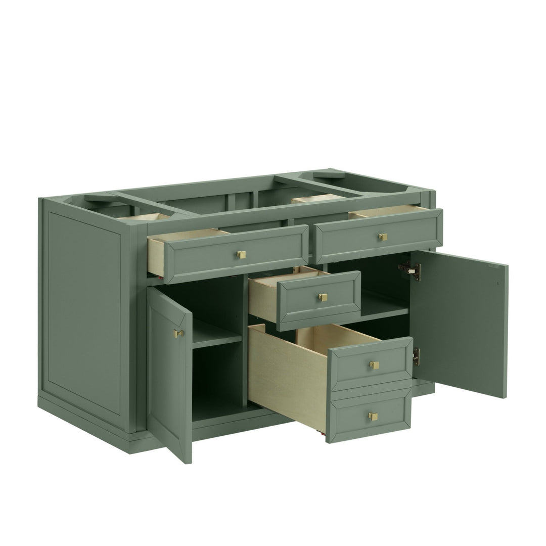 Chicago 48" Single Vanity, Smokey Celadon, w/ 3 CM Arctic Fall Solid Surface Top