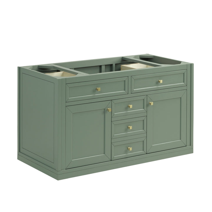 Chicago 48" Single Vanity, Smokey Celadon, w/ 3 CM Victorian Silver Silestone® Top