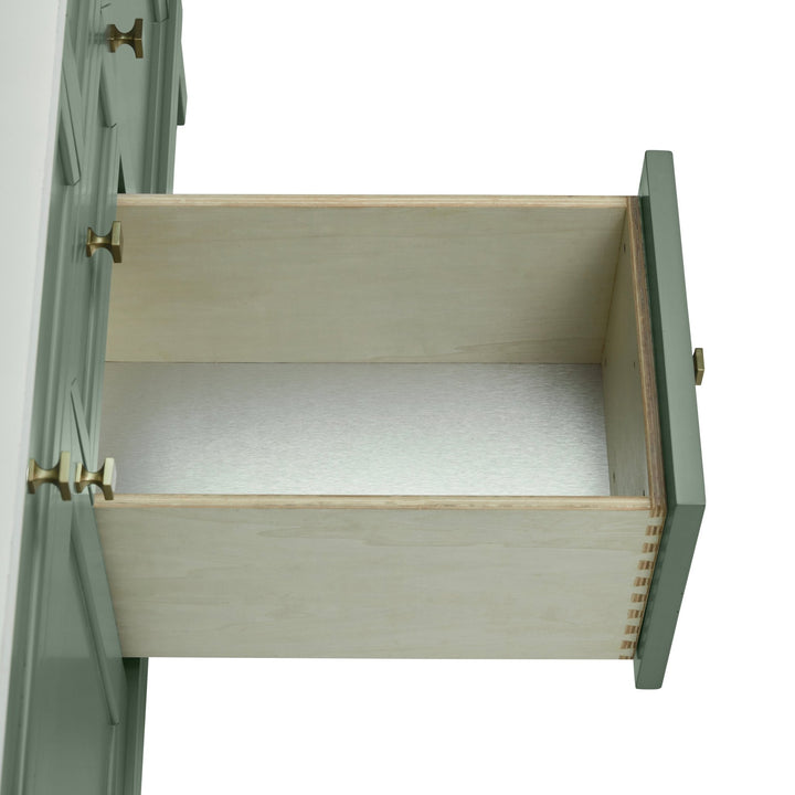 Chicago 48" Single Vanity, Smokey Celadon, w/ 3 CM White Zeus Silestone® Top
