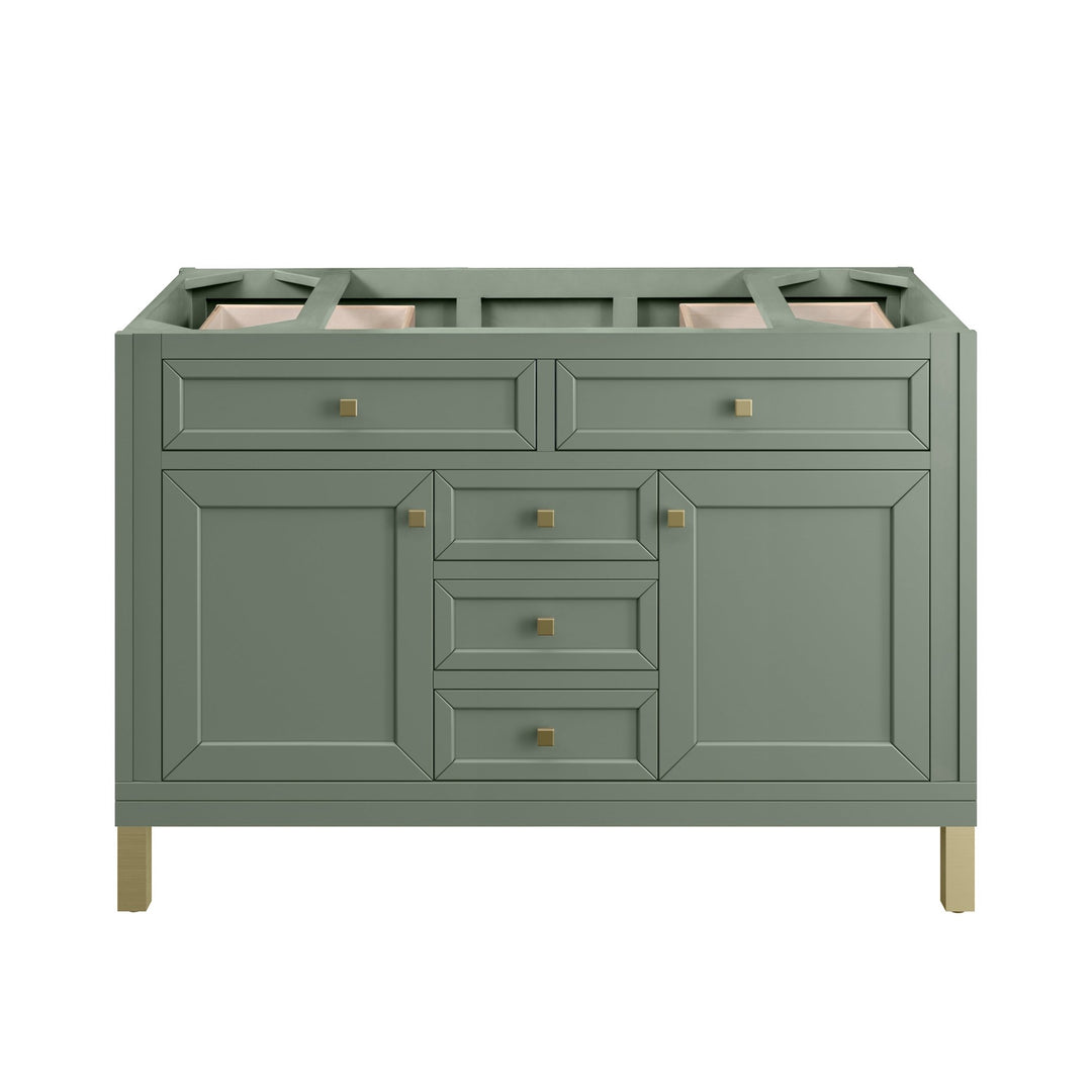 Chicago 48" Single Vanity, Smokey Celadon, w/ Single Hole 3CM White Zeus Silestone® Top & Backsplash