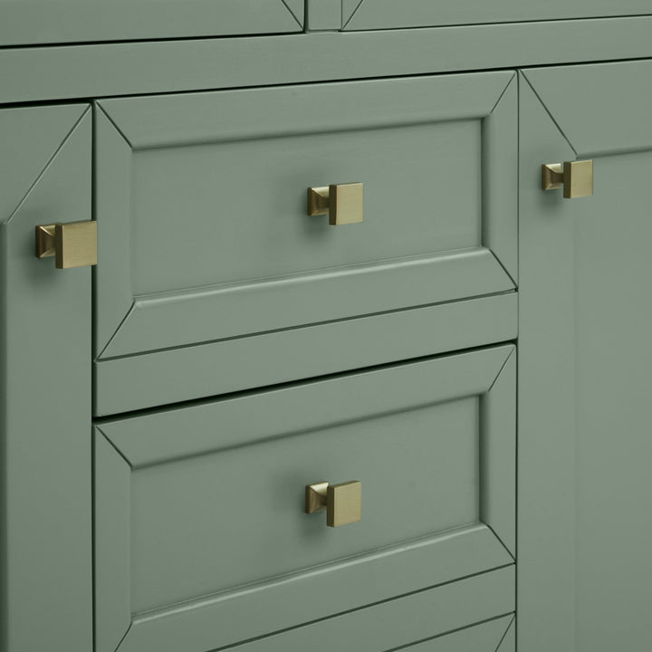 Chicago 48" Single Vanity, Smokey Celadon, w/ Single Hole 3CM White Zeus Silestone® Top & Backsplash