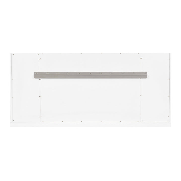 Chicago 60" Double Vanity, Glossy White, w/ 3 CM Arctic Fall Solid Surface Top
