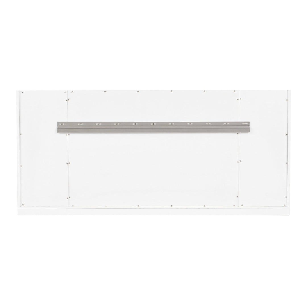 Chicago 60" Double Vanity, Glossy White, w/ 3 CM Parisien Bleu Silestone® Top