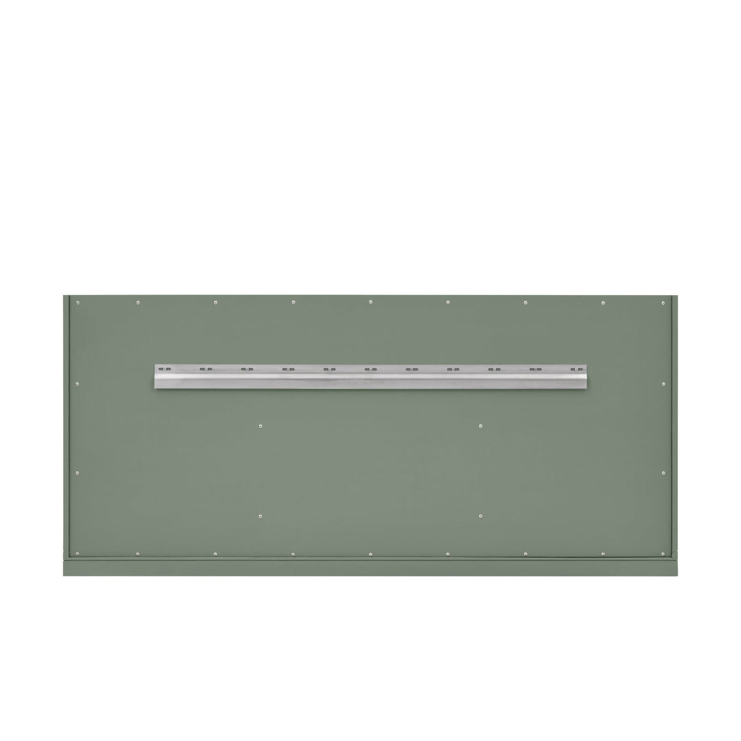 Chicago 60" Double Vanity, Smokey Celadon, w/ 3 CM Victorian Silver Silestone® Top w/FreePower Wireless Charger