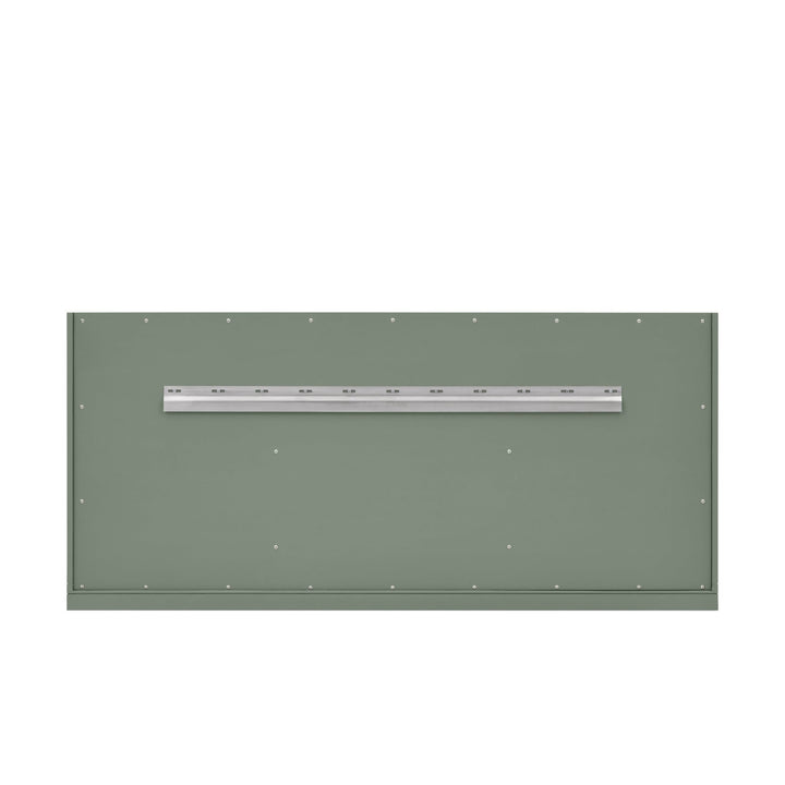 Chicago 60" Double Vanity, Smokey Celadon, w/ 3 CM White Zeus Silestone® Top