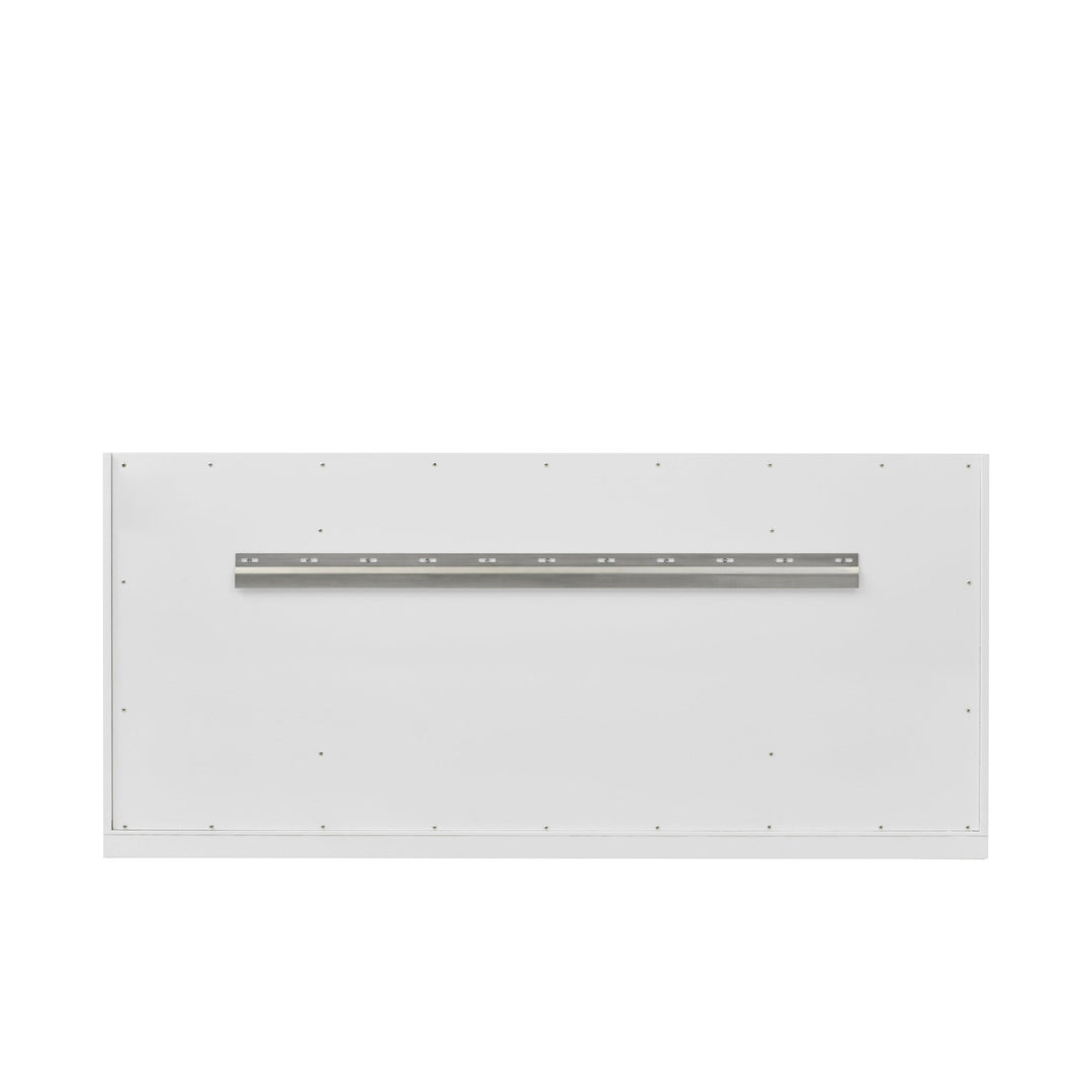 Chicago 60" Single Vanity, Glossy White, w/ 3 CM Arctic Fall Solid Surface Top