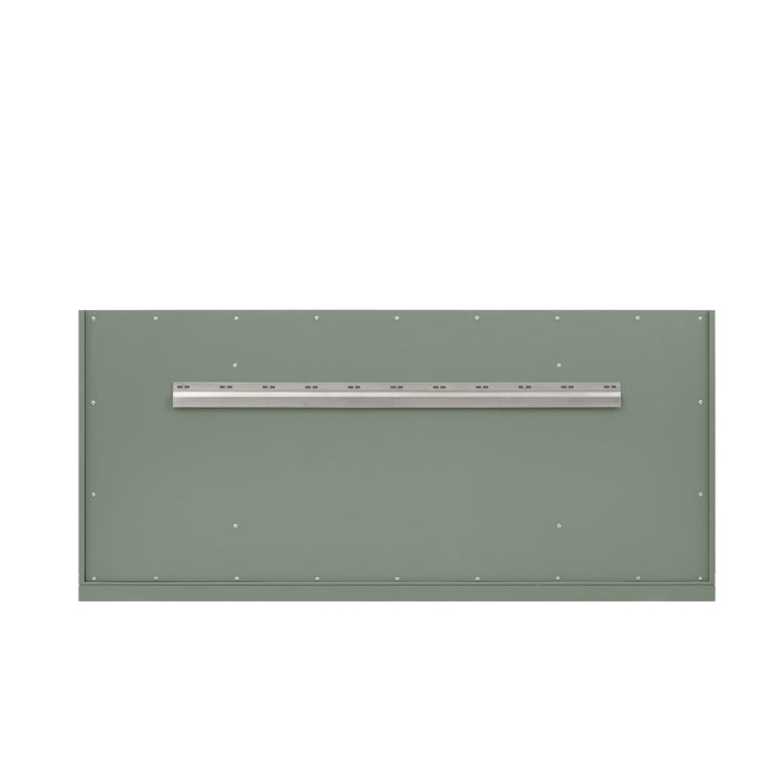 Chicago 60" Single Vanity, Smokey Celadon, w/ 3 CM Arctic Fall Solid Surface Top