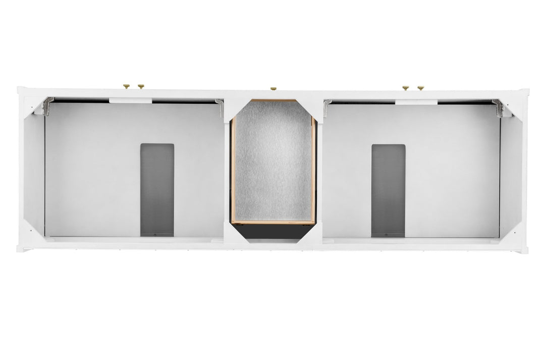 Chicago 72" Double Vanity, Glossy White, w/ 3 CM Ethereal Noctis Silestone® Top