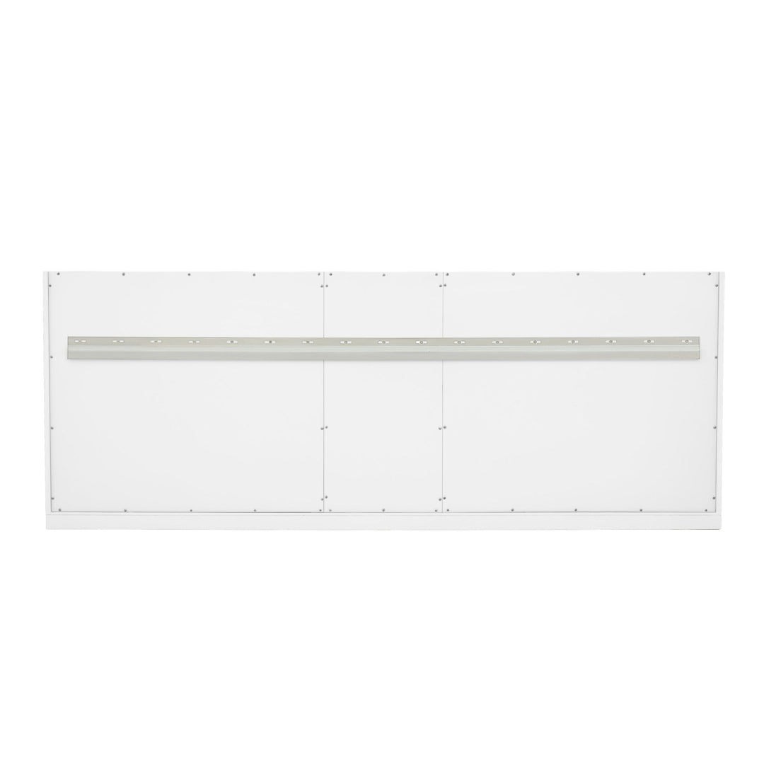 Chicago 72" Double Vanity, Glossy White, w/ 3 CM Parisien Bleu Silestone® Top w/FreePower Wireless Charger
