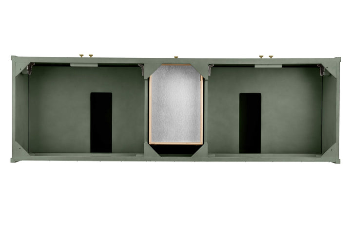Chicago 72" Double Vanity, Smokey Celadon, w/ 3 CM Ethereal Noctis Silestone® Top