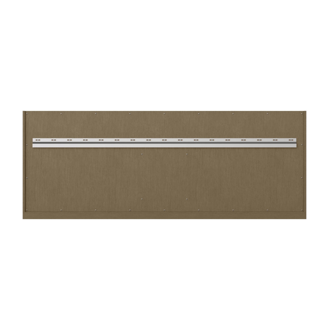Chicago 72" Double Vanity, Walnut Whisper, w/ Single Hole 3CM White Zeus Silestone® Top & Backsplash