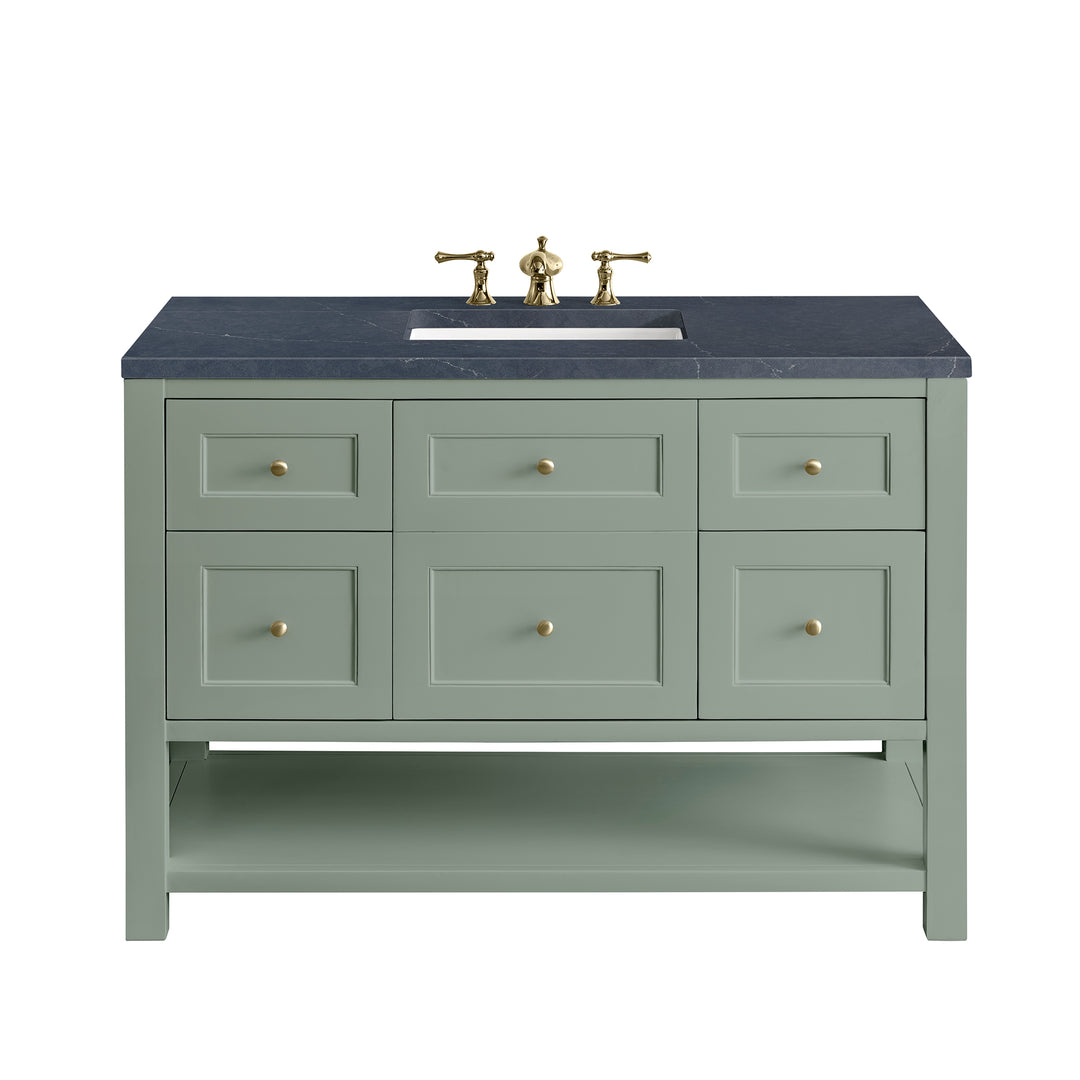 Breckenridge 48" Single Vanity, Smokey Celadon w/ 3 CM Charcoal Soapstone Top