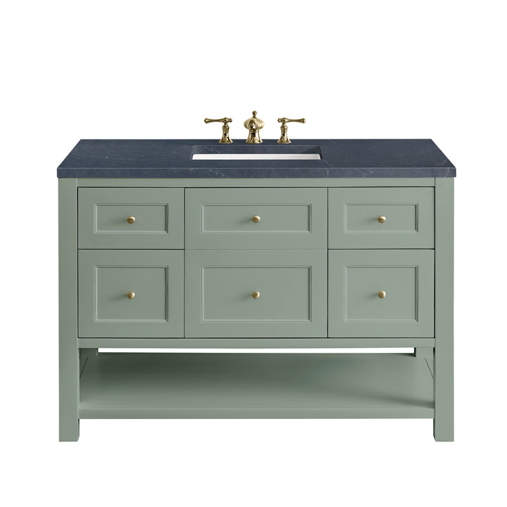 Breckenridge 48" Single Vanity, Smokey Celadon w/ 3 CM Charcoal Soapstone Top