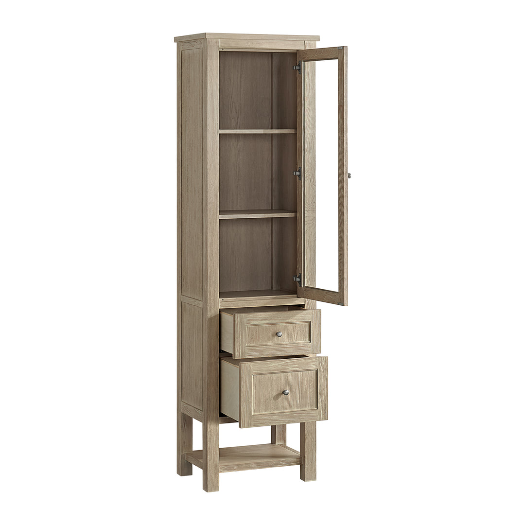Breckenridge Linen Cabinet, Whitewashed Oak