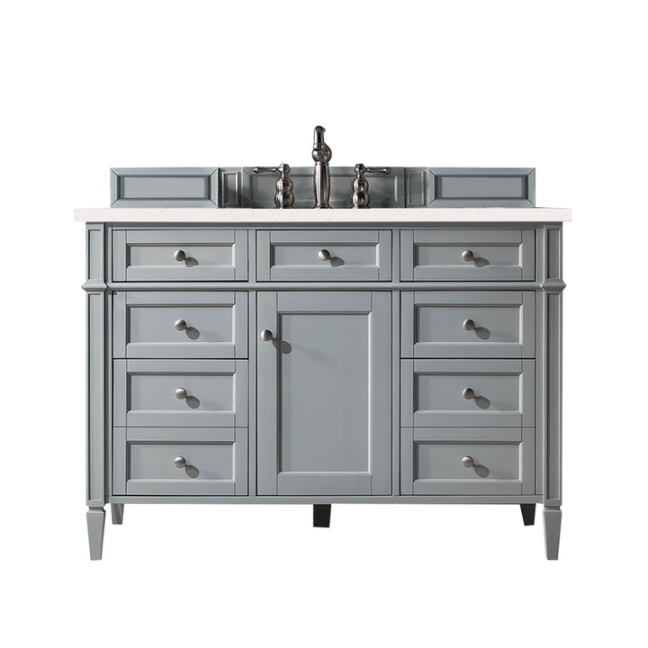 Brittany 48" Single Vanity, Urban Gray w/ 3 CM Eternal Marfil Silestone Top