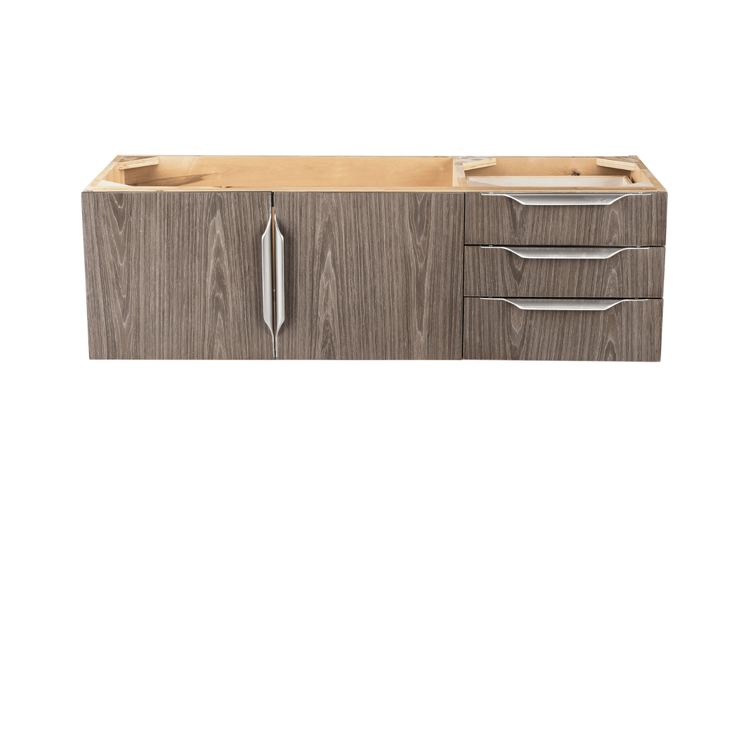 Columbia 48" Single Vanity Cabinet, Ash Gray, No Hardware