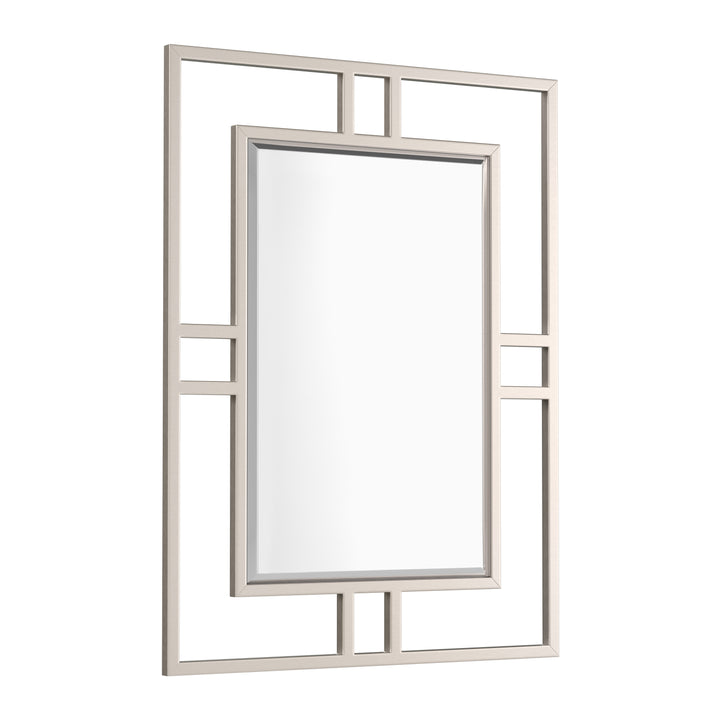 Brenlyn 30 in. W x 40 in. H Rectangular Stainless Steel Framed Wall Mount Bathroom Vanity Mirror in Brushed Nickel