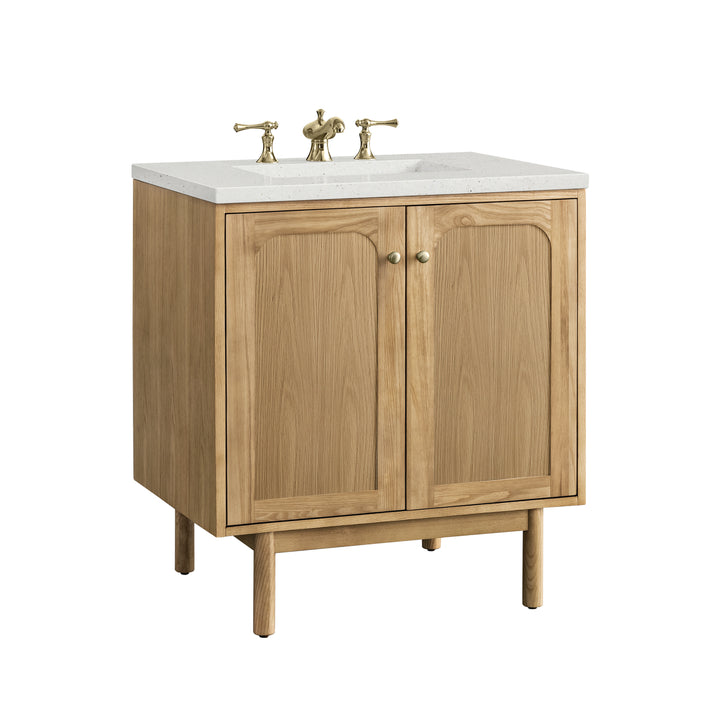 Laurent 30" Single Vanity, Light Natural Oak w/ 3 CM Lime Delight Top