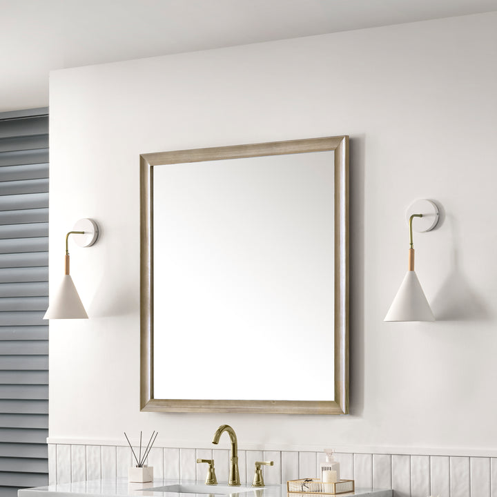 Glenbrooke 36" Mirror, Whitewashed Oak