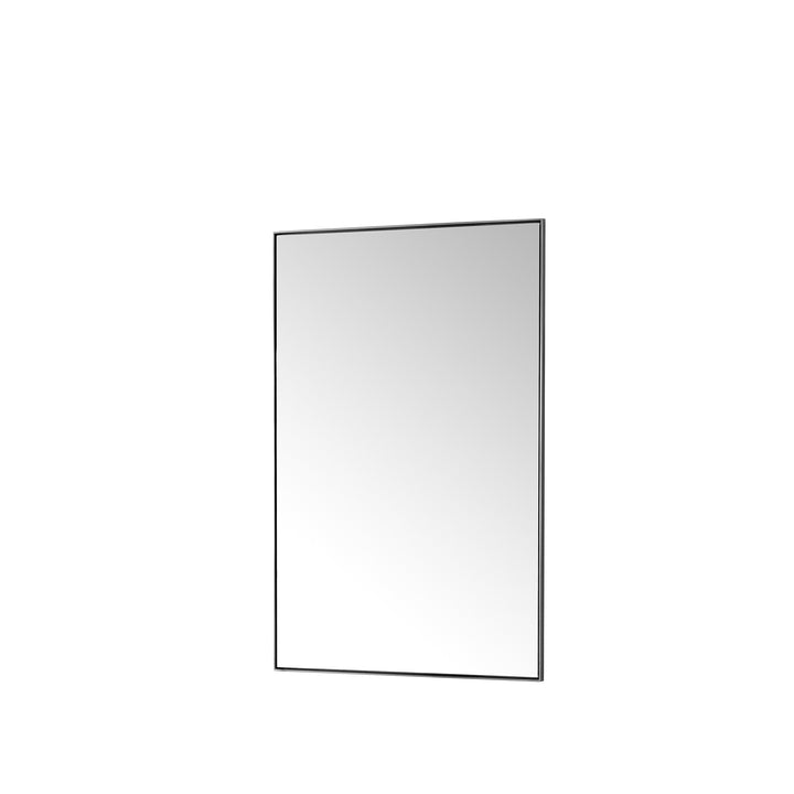 Rohe 26" Rectangular Mirror, Satin Nickel