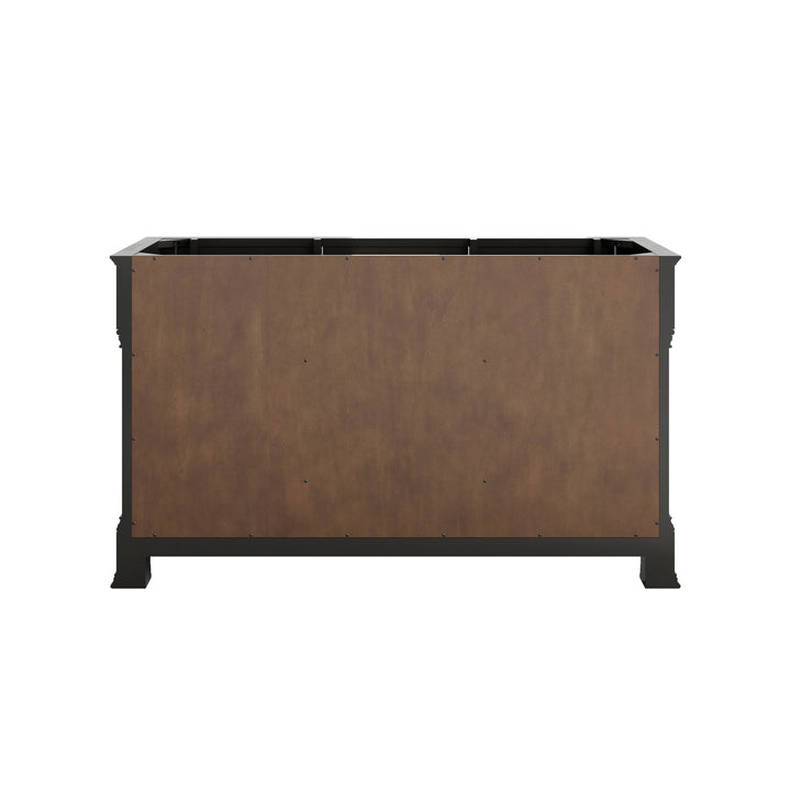 Brookfield 60" Double Vanity, Black Onyx w/ 3 CM Ethereal Noctis Silestone® Top w/FreePower Wireless Charger