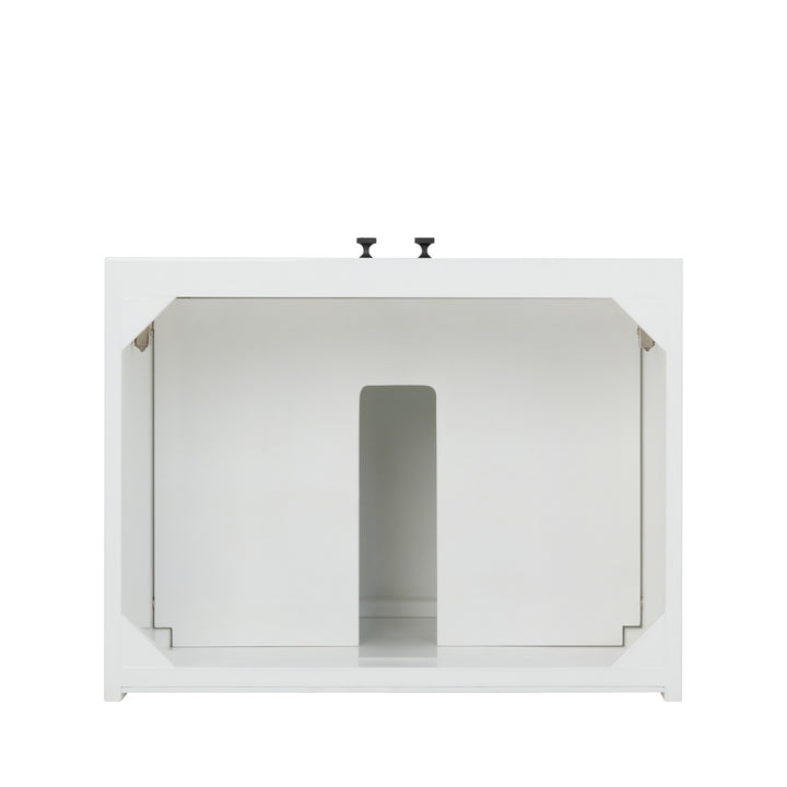 Chianti 24" Single Cabinet, Glossy White, Matte Black