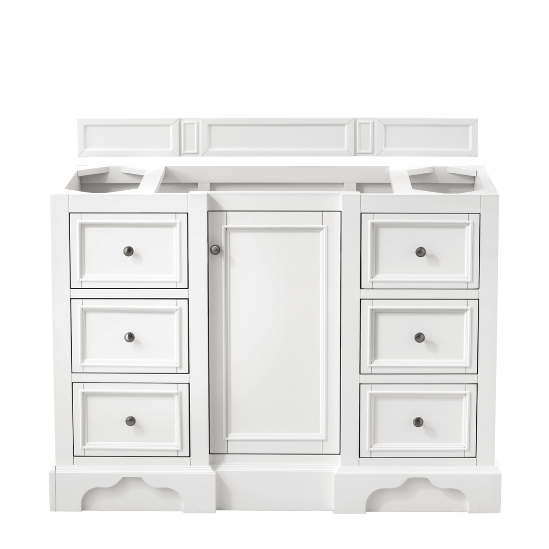De Soto 48" Single Vanity Cabinet, Bright White