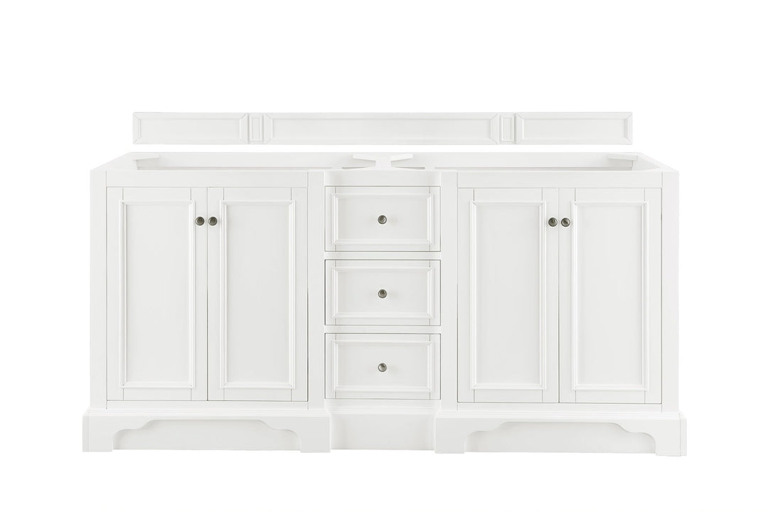 De Soto 72" Double Vanity Cabinet, Bright White