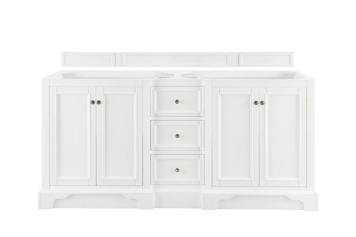 De Soto 72" Double Vanity Cabinet, Bright White