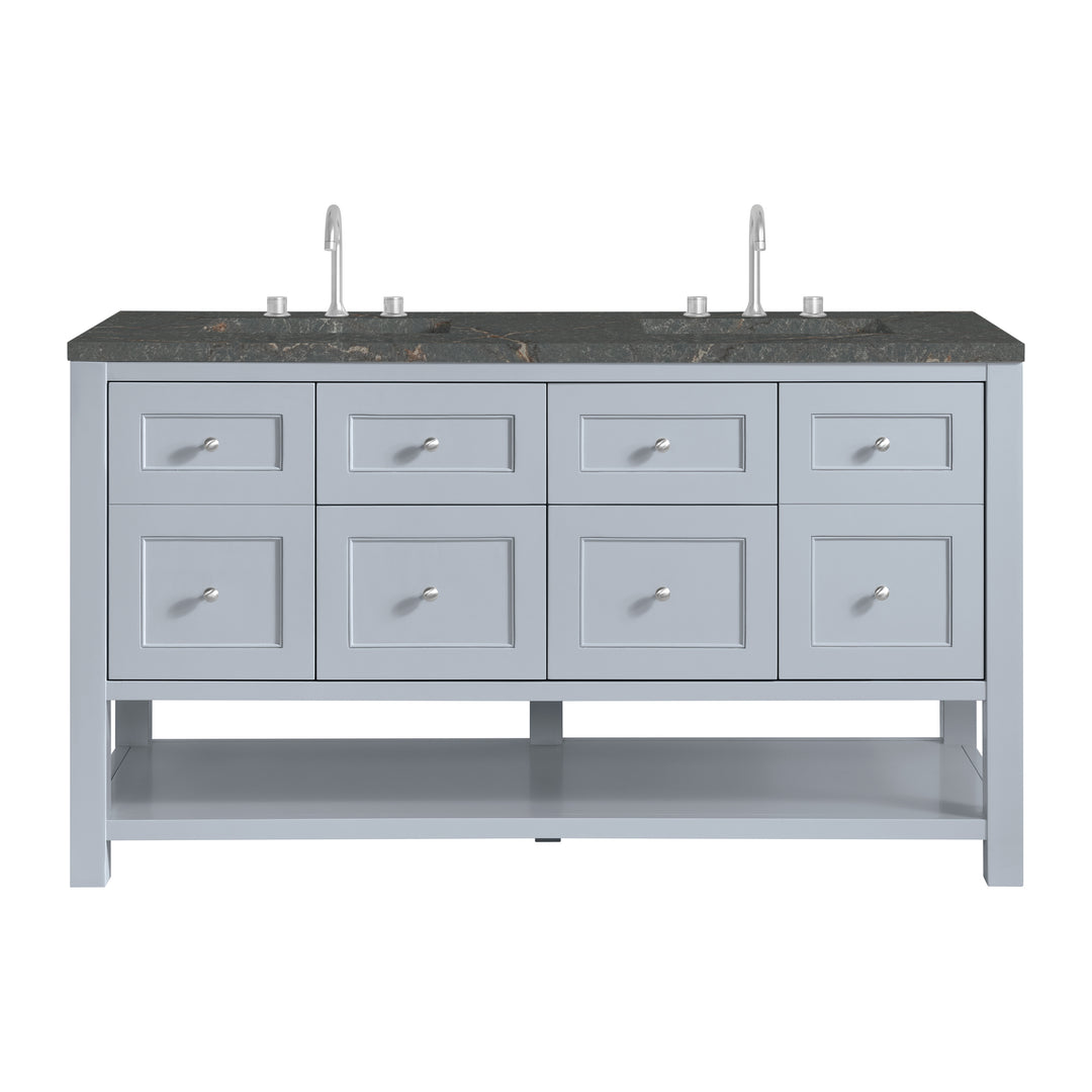 Breckenridge 60" Double Vanity, Serenity Blue w/ 3 CM Parisien Bleu Top