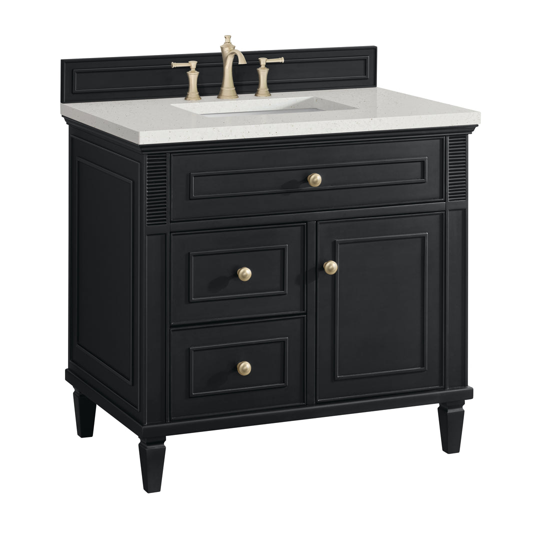 Lorelai 36" Single Vanity, Black Onyx w/ 3 CM Lime Delight Silestone Top