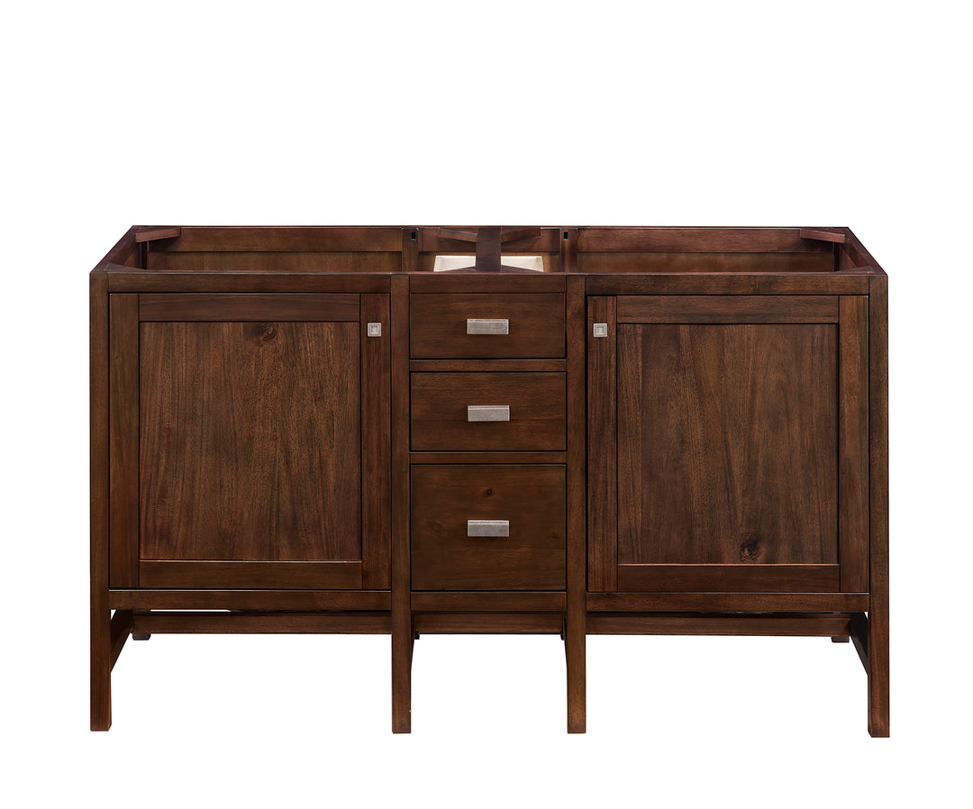 Addison 60" Double Vanity Cabinet, Mid-Century Acacia