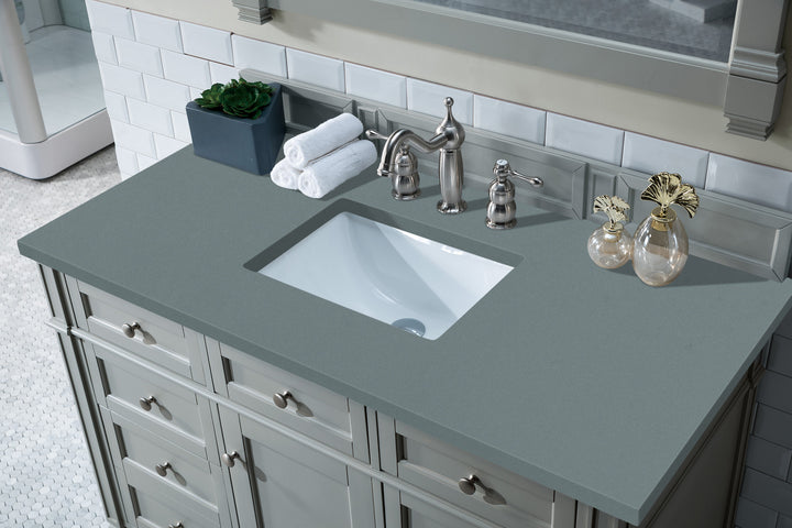 Brittany 48" Single Vanity, Urban Gray w/ 3 CM Cala Blue Silestone Top