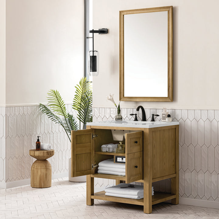 Breckenridge 30" Single Vanity, Light Natural Oak w/ 3 CM Lime Delight Top