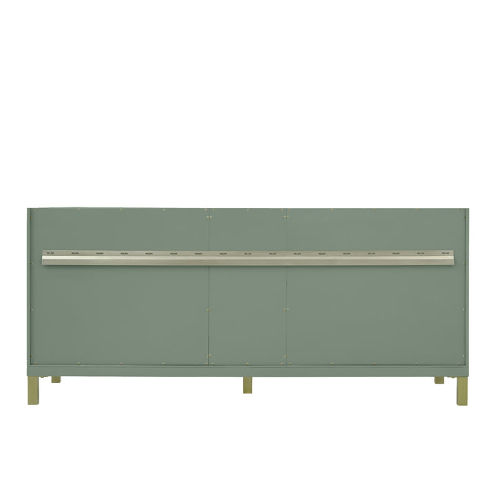 Chicago 72" Double Vanity, Smokey Celadon, w/ 3 CM Carrara Marble Top