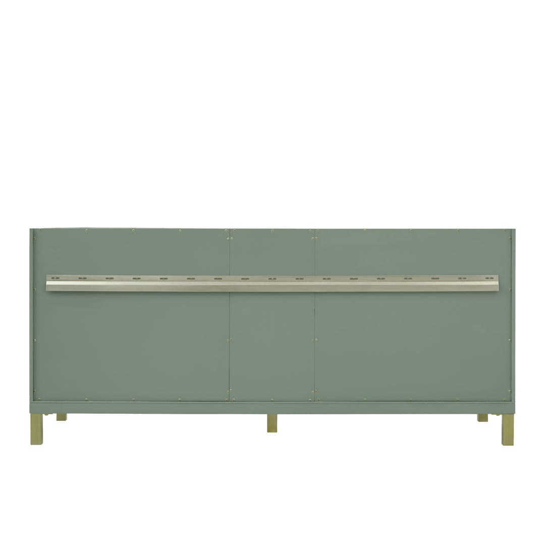 Chicago 72" Double Vanity, Smokey Celadon, w/ 3 CM Eternal Jasmine Pearl Silestone® Top