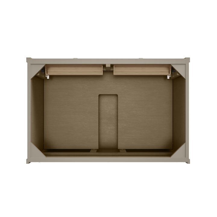 Chicago 36" Single Vanity, Walnut Whisper, w/ Single Hole 3CM White Zeus Silestone® Top & Backsplash