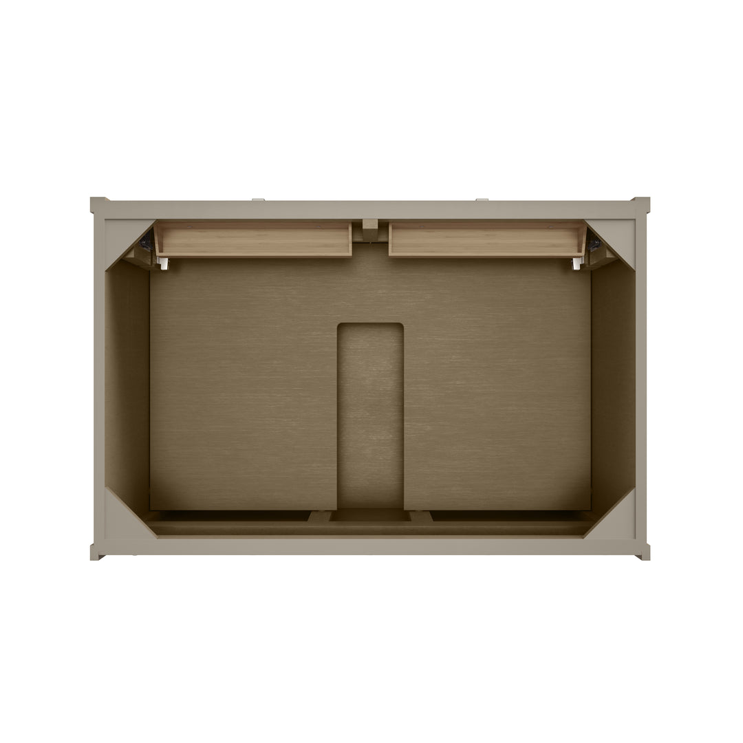 Chicago 36" Single Vanity, Walnut Whisper, w/ 3 CM Victorian Silver Silestone® Top