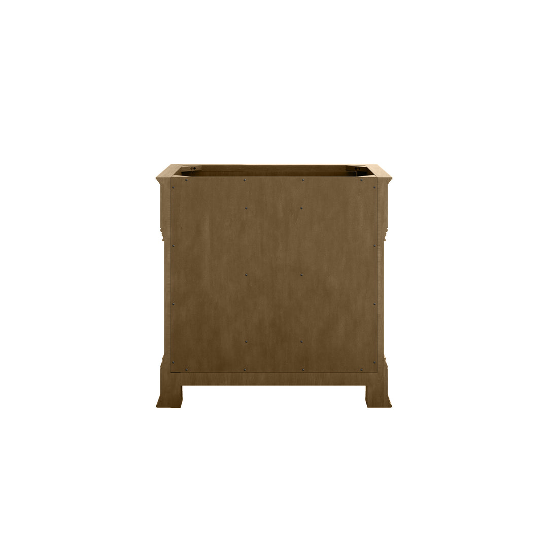 Brookfield 36" Single Vanity, Honey Oak w/ 3 CM Arctic Fall Solid Surface Top