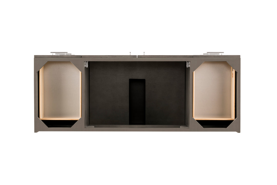 Metropolitan 60" Single Vanity Cabinet, Silver Oak