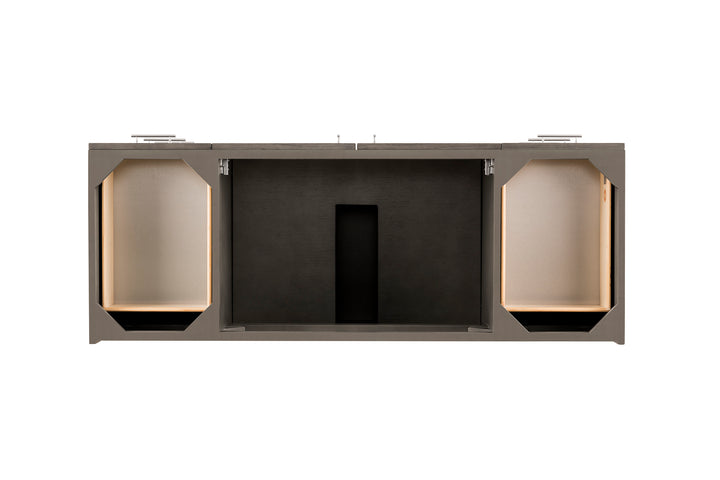 Metropolitan 60" Single Vanity Cabinet, Silver Oak