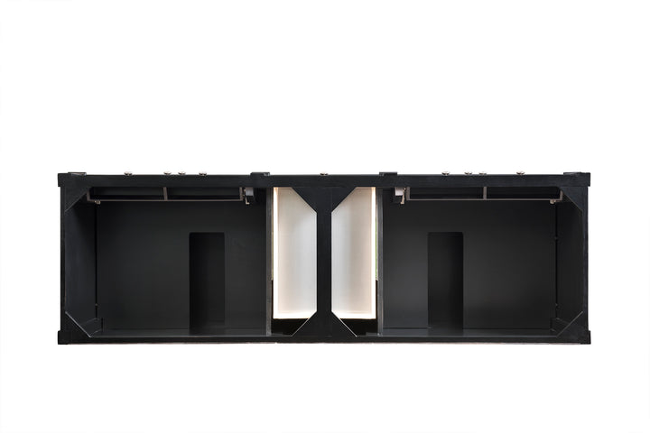 Brittany 72" Double Vanity Cabinet, Black Onyx