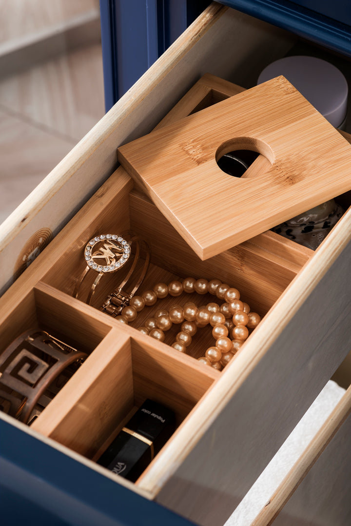 Brittany 30" Single Vanity, Victory Blue w/ 3 CM Arctic Fall Solid Surface Top