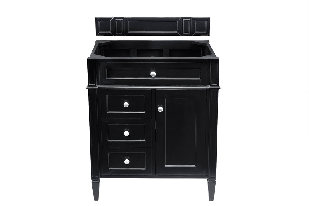 Brittany 30" Single Vanity Cabinet, Black Onyx