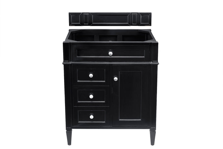 Brittany 30" Single Vanity Cabinet, Black Onyx