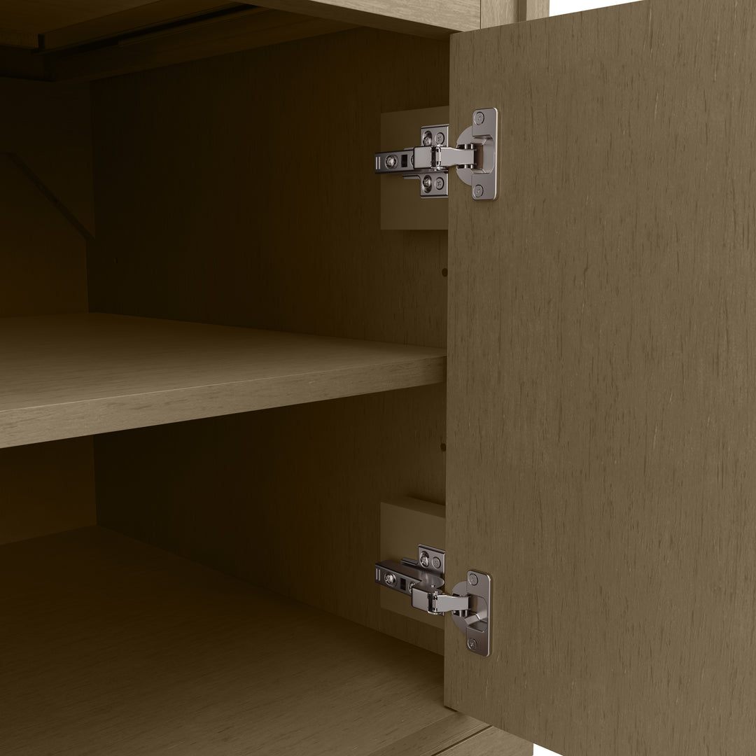 Chicago 48" Single Vanity, Walnut Whisper, w/ Single Hole 3CM White Zeus Silestone® Top & Backsplash