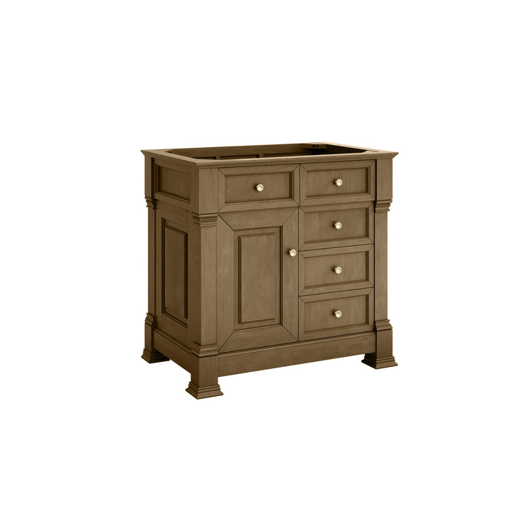 Brookfield 36" Single Vanity, Honey Oak w/ 3 CM Ethereal Noctis Silestone® Top